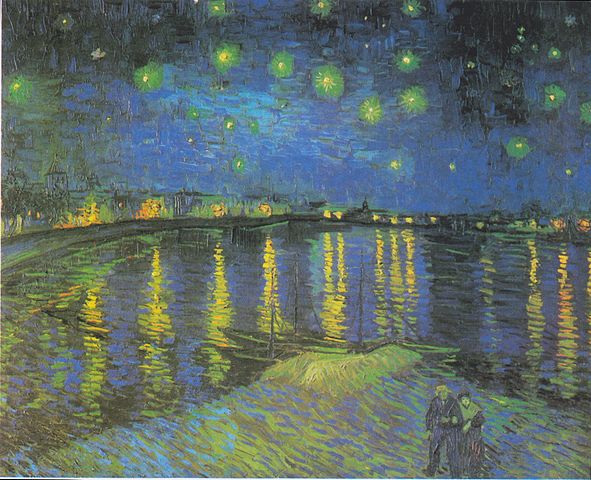 Van Gogh Sternennacht ber der Rhne