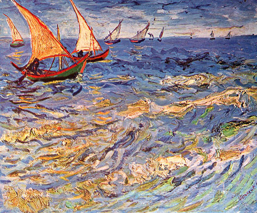 Van gogh Fischerboote bei Saintes-Maries