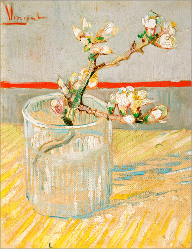 van Gogh blhender Mandelbaumzweig in einem Glas 